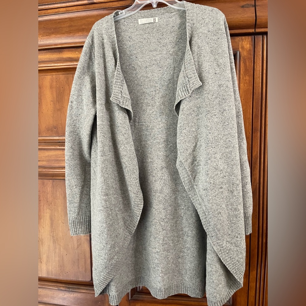 Vintage Fisherman Out Of Ireland 100% Lambswool cardigan duster * flaw